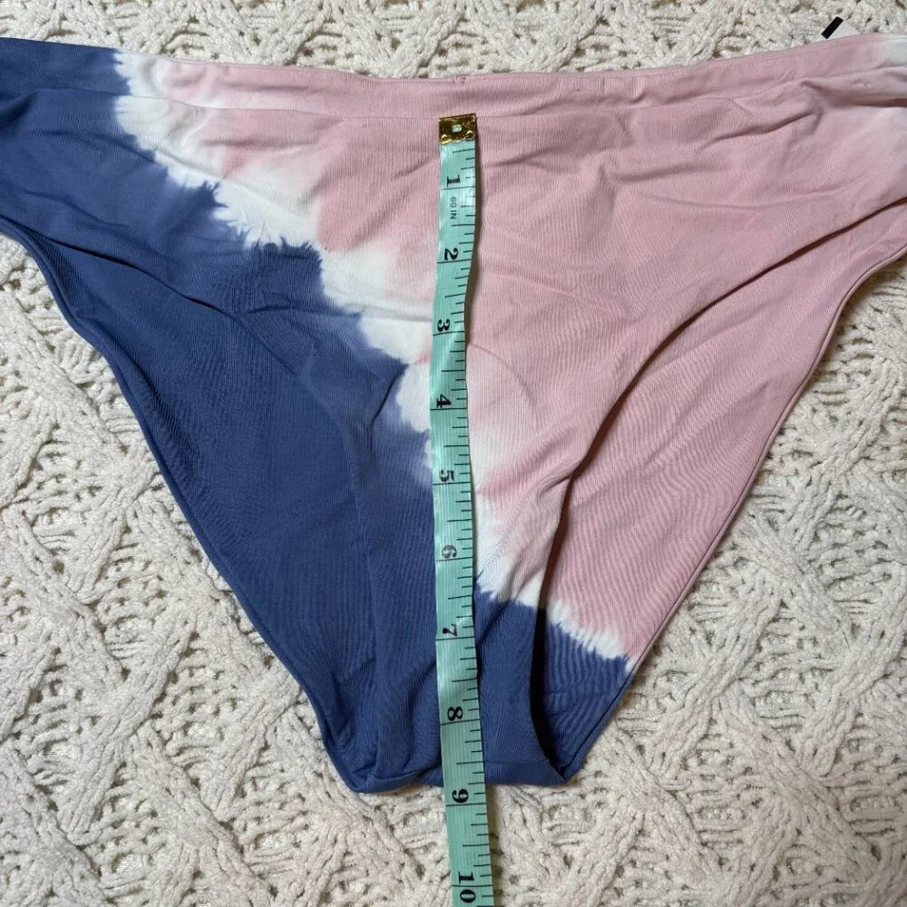 L*Space Tie-Dye Bikini Bottom Pink Blue Ombre Swimwear – NWOT w/ Hygiene Sticker
